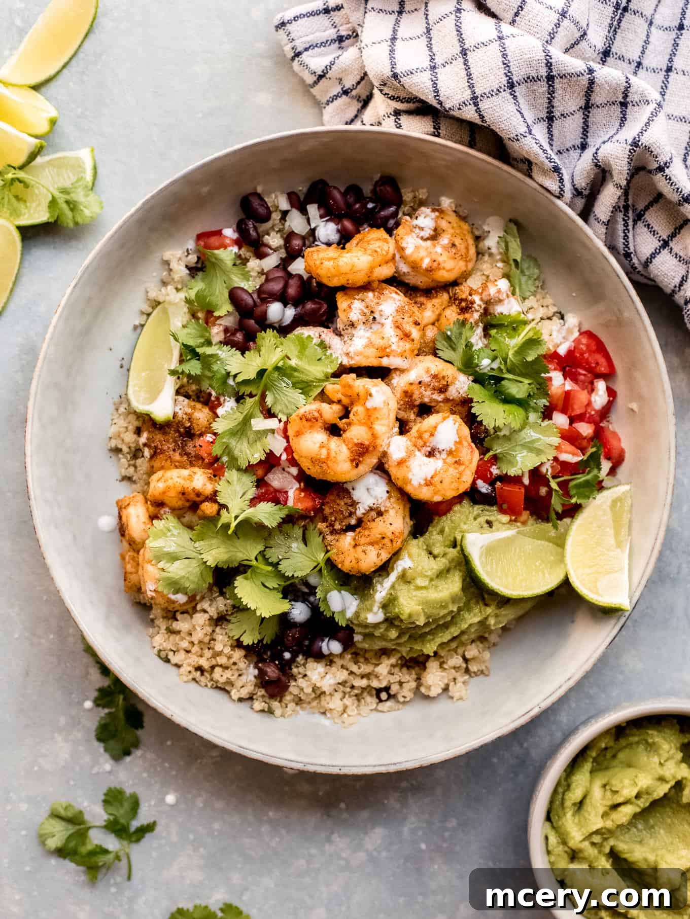 Wholesome Shrimp Quinoa Bowl 2 shrimp quinoa bowl