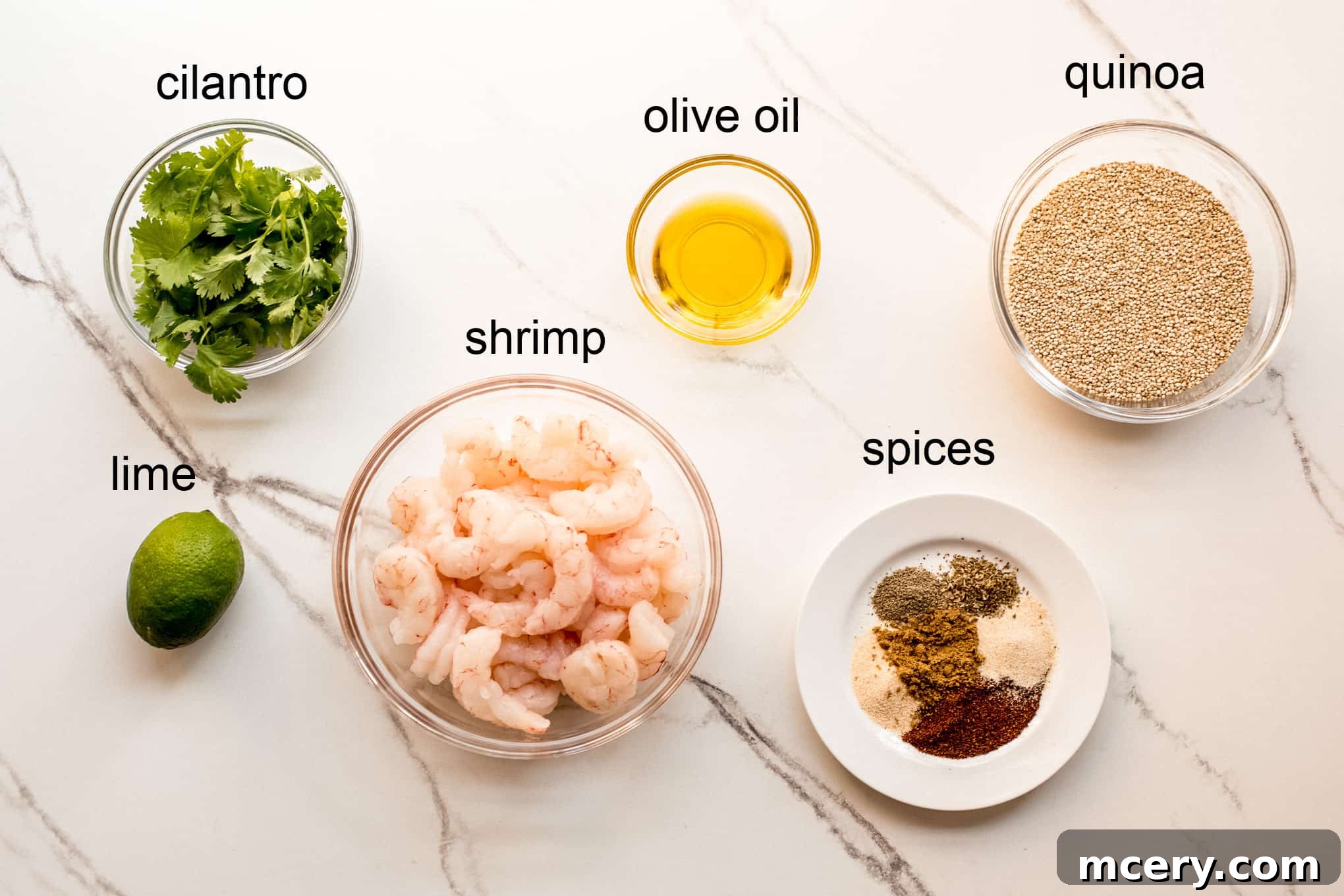 Wholesome Shrimp Quinoa Bowl 3 ingredients for quinoa bowl with shrimp