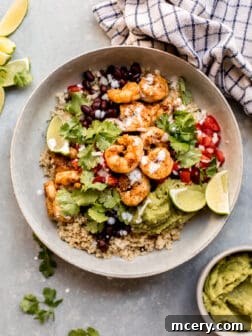 cilantro lime quinoa with shrimp