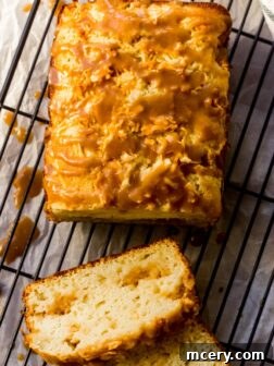 Apple Semolina Cake with Caramel Glaze