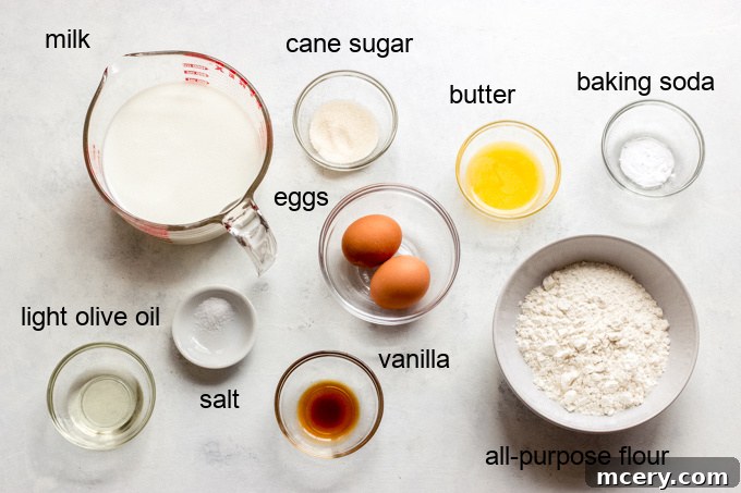 ingredients for blinis.
