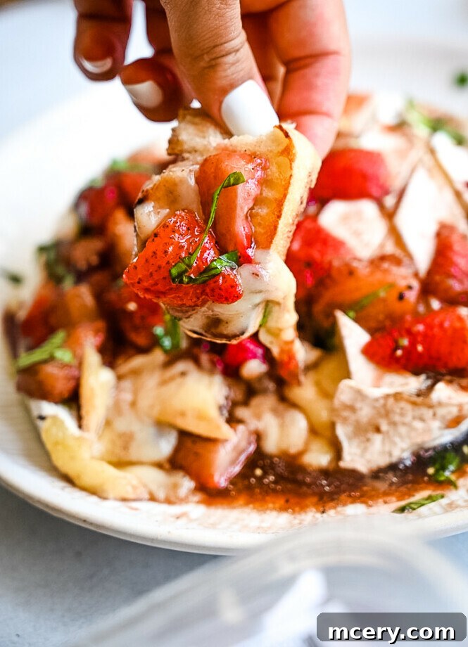 Strawberry Balsamic Baked Brie Summer Perfection 2 Strawberry and Balsamic Baked Brie, a perfect summer appetizer