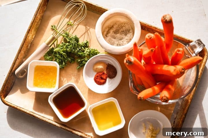 Golden Maple Glazed Carrots 3 Sliced carrots seasoned with maple syrup, olive oil, and spices in a large mixing bowl.