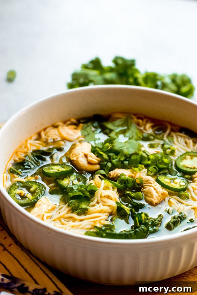 Aromatic Vietnamese Chicken Soup 3 side view vietnamese chicken soup with bok choy and bean sprouts