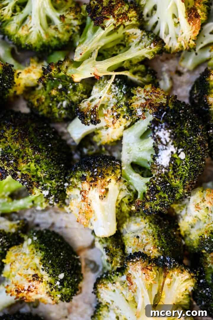Lemon Zested Garlic Parmesan Roasted Broccoli 2 Crispy Roasted Broccoli with Garlic and Parmesan