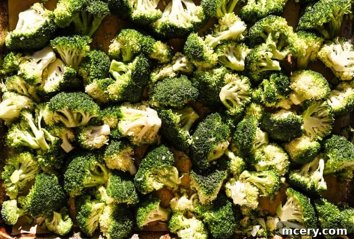 Lemon Zested Garlic Parmesan Roasted Broccoli 6 Freshly roasted broccoli with lemon