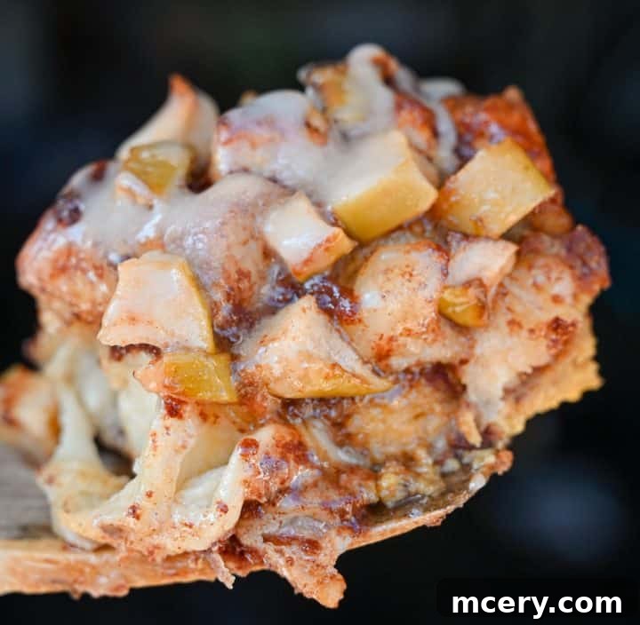 Golden Apple Cinnamon Pull-Apart Bake 14 Large image of the complete Apple Cinnamon Roll Bake, golden and inviting.