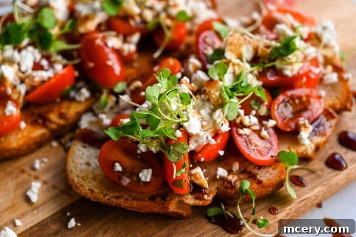 Two pieces of Feta Tomato Toast ready to serve