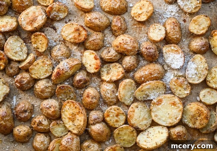 Juicy Garlic Butter Steak Bites with Crispy Parmesan Potatoes 9 parmesan sprinkled over roasted potatoes