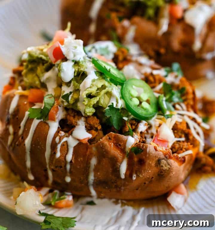 taco stuffed sweet potato