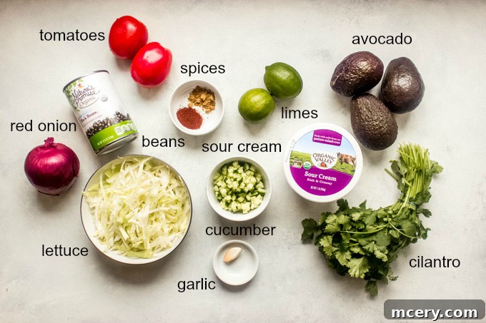 Vibrant Veggie Stack Dip 4 ingredients for healthy 7 layer dip recipe
