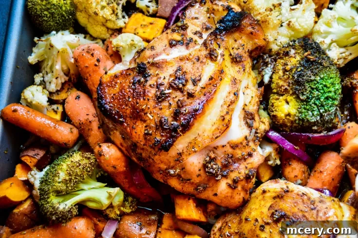 Balsamic Honey Sheet Pan Chicken & Veggies
