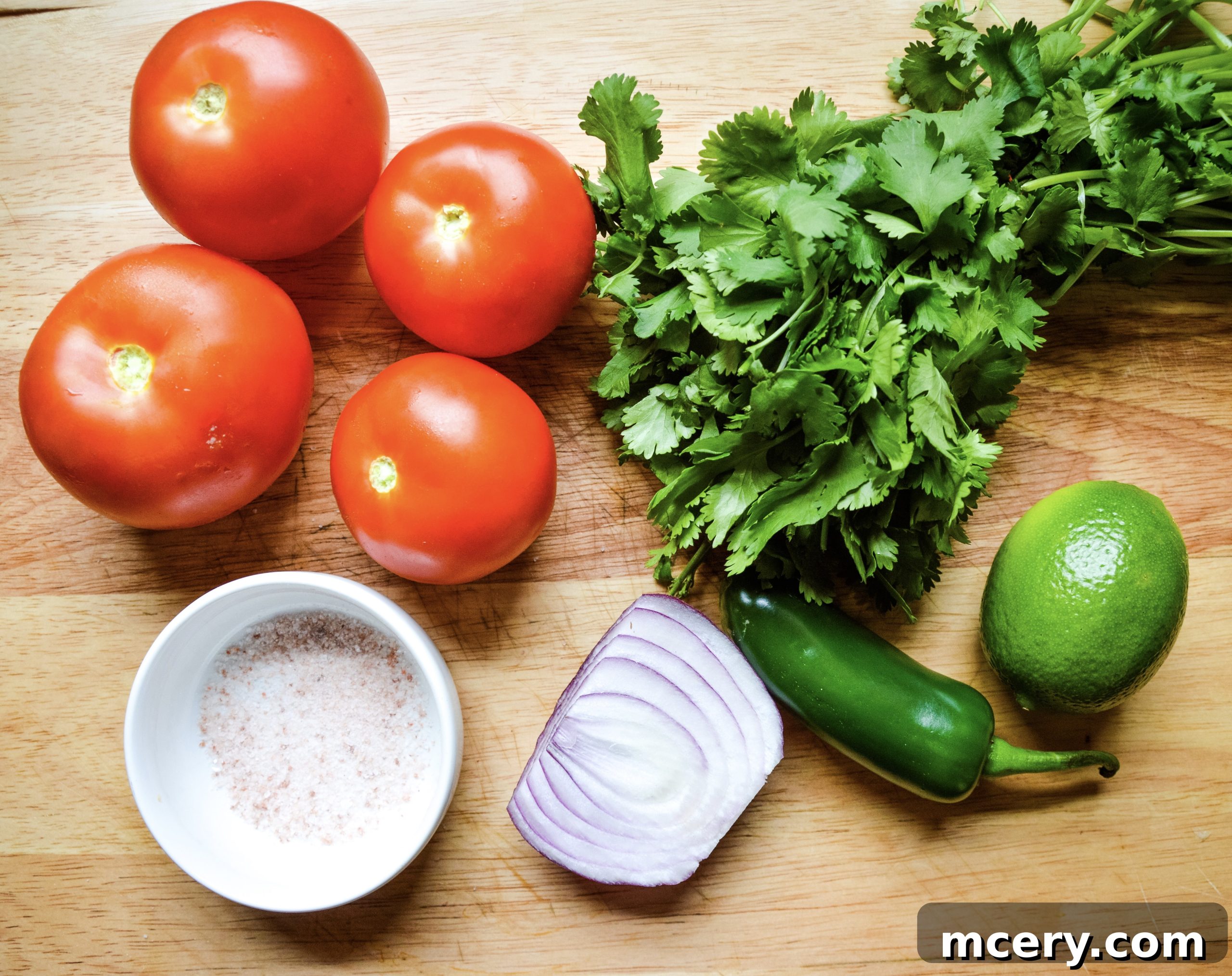 Zesty Garden Fresh Salsa 5 A bowl of fresh Pico de Gallo, perfectly seasoned, surrounded by a scattering of lime wedges and cilantro sprigs.