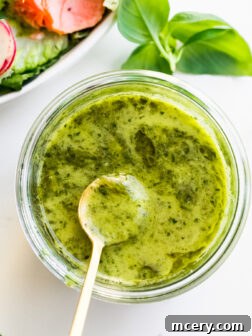 Cilantro Lime Vinaigrette in a jar