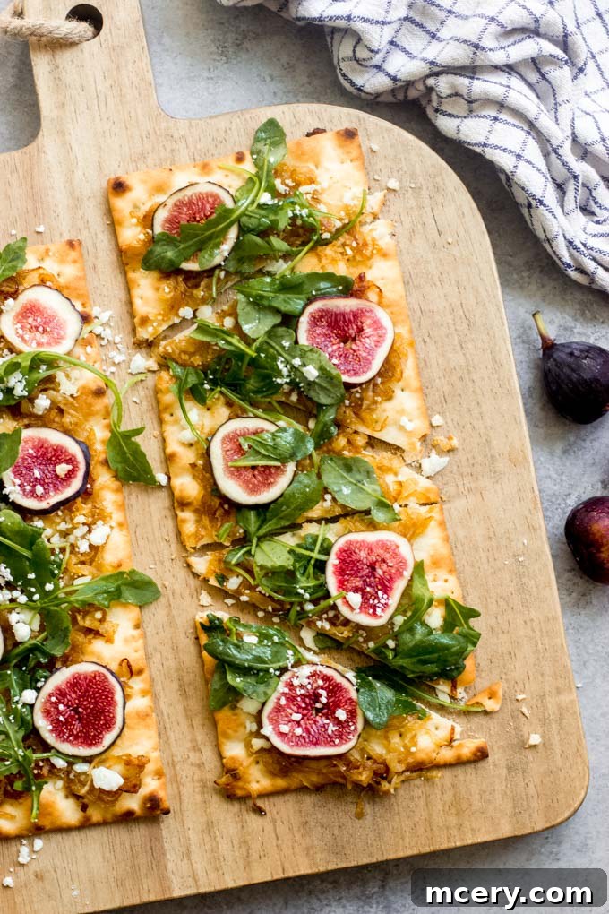 Mediterranean Fig and Caramelized Onion Flatbread 2 fig flatbread