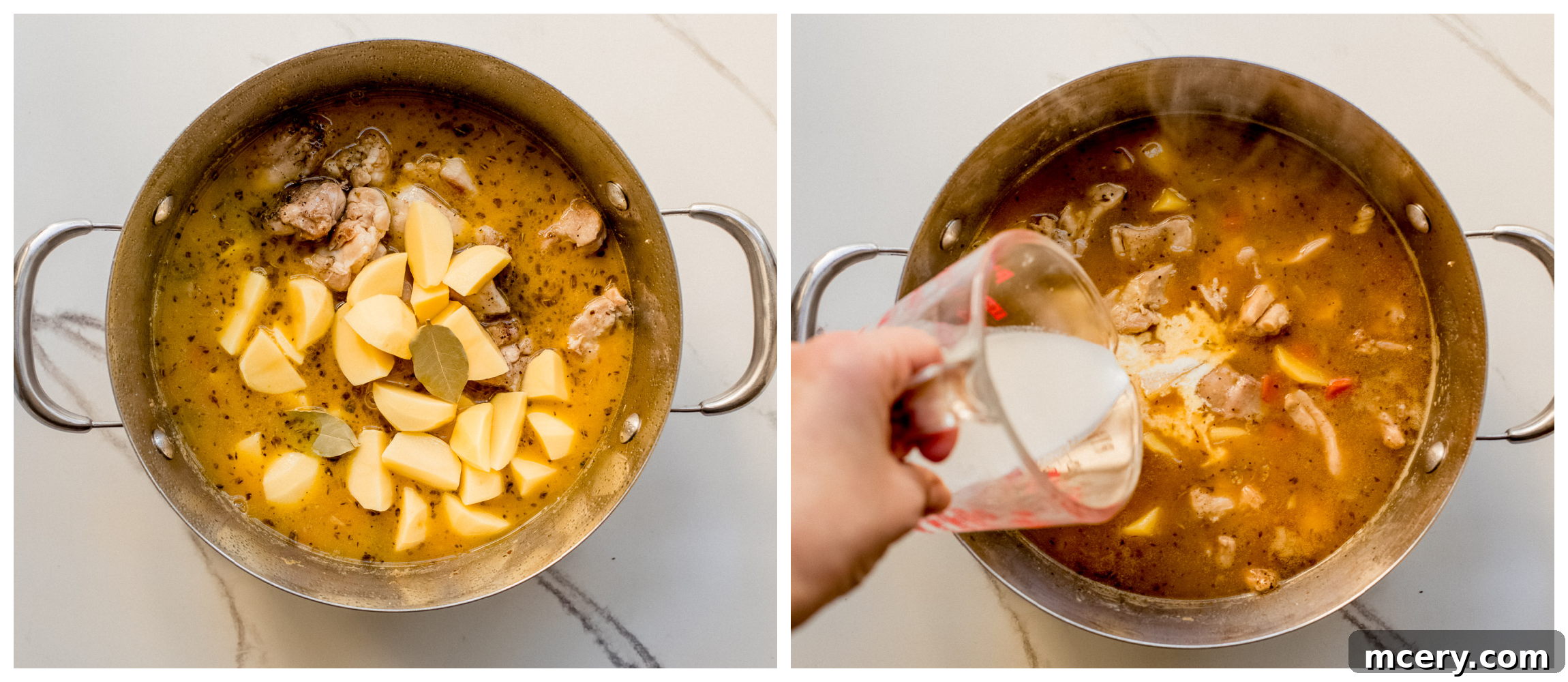 chicken stew in a pot