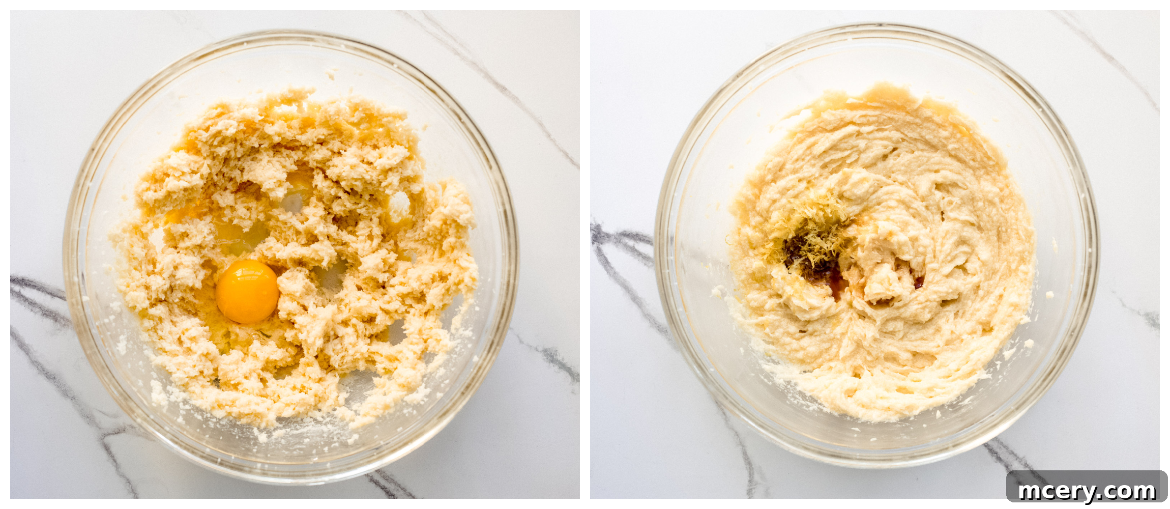 Ruby Cranberry Crumb Cake 6 cake batter with lemon zest and vanilla stirred in