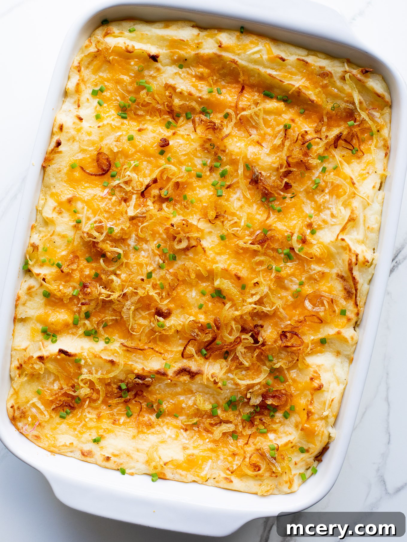 Ultimate Cheesy Baked Mash 9 cheesy mashed potatoes recipe baked with crispy shallots on top
