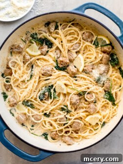 lemon sausage pasta
