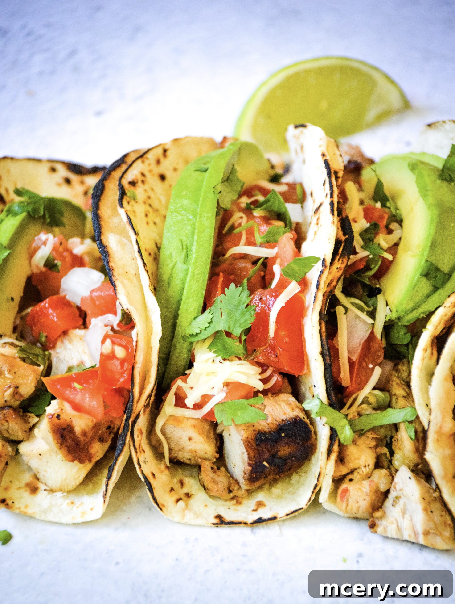 Fresco Chicken Tacos ready to be served