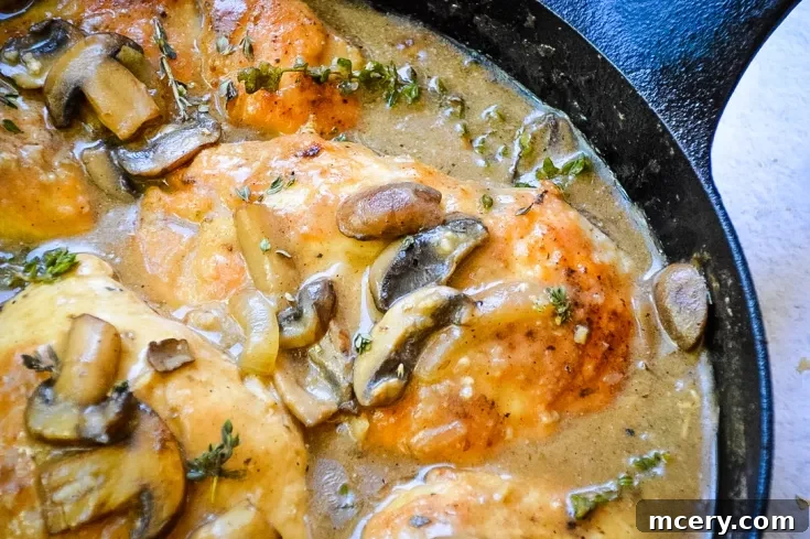 Chicken and Mushroom Skillet Pinterest Pin