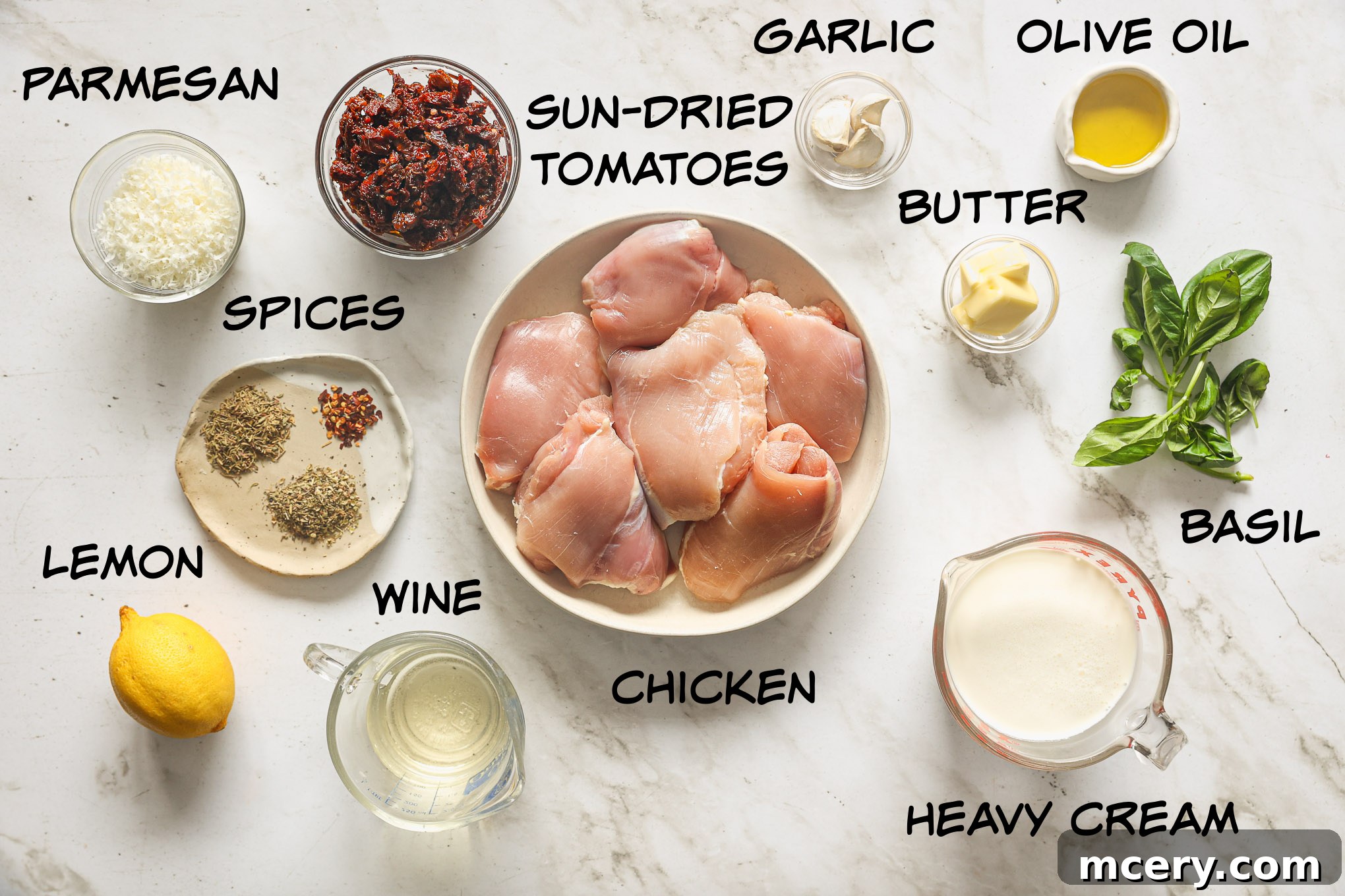 Your Guide to Perfect Marry Me Chicken 3 ingredients for marry me chicken.