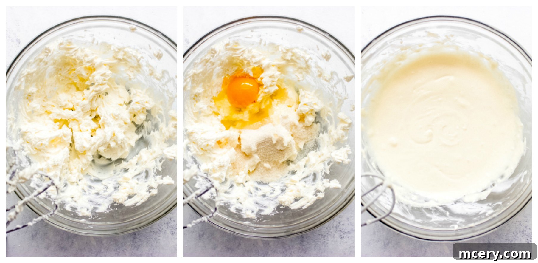 cream cheese batter in a bowl