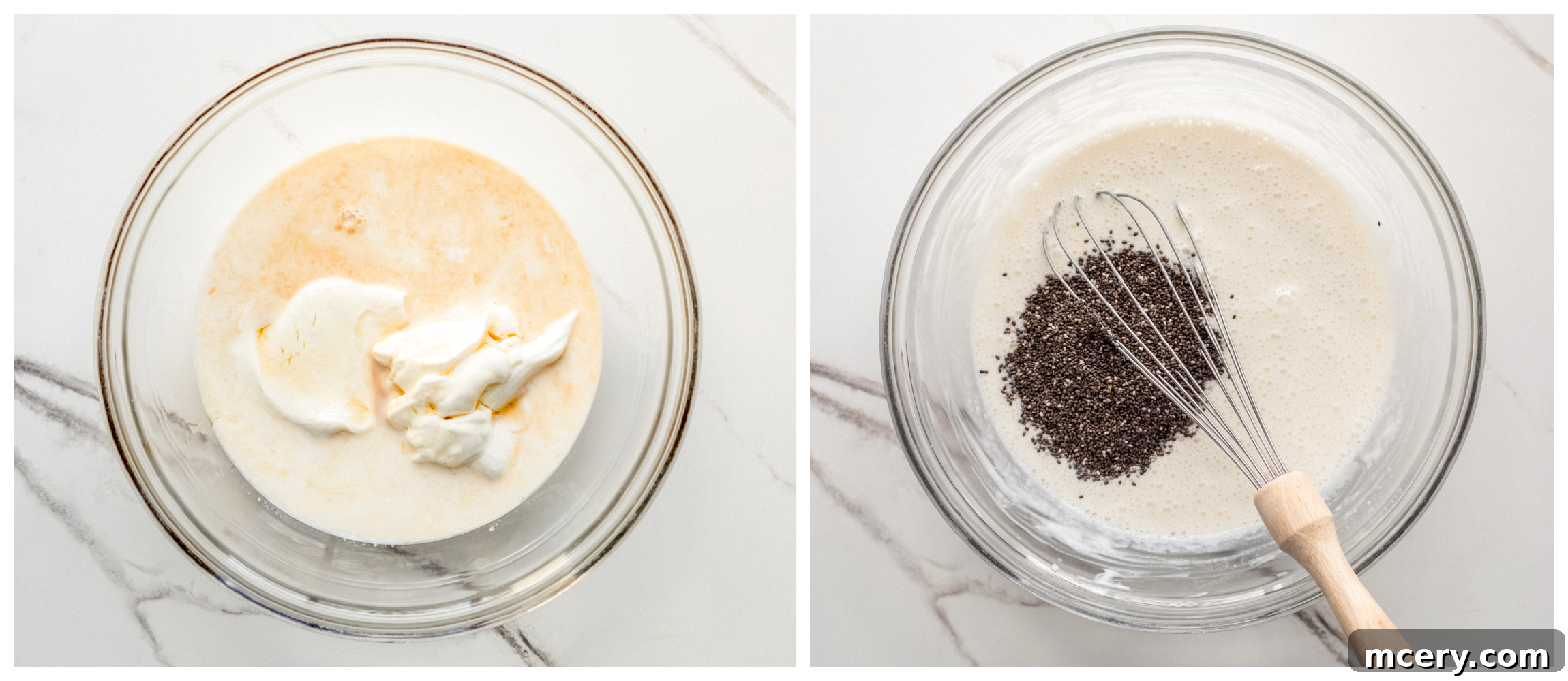 Wholesome Chia Yogurt Delight 5 milk and yogurt in a bowl