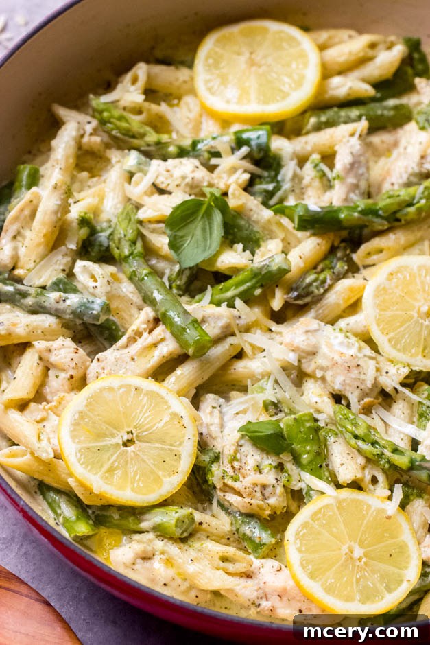 Zesty Lemon Asparagus Chicken Pasta 9 asparagus lemon chicken pasta