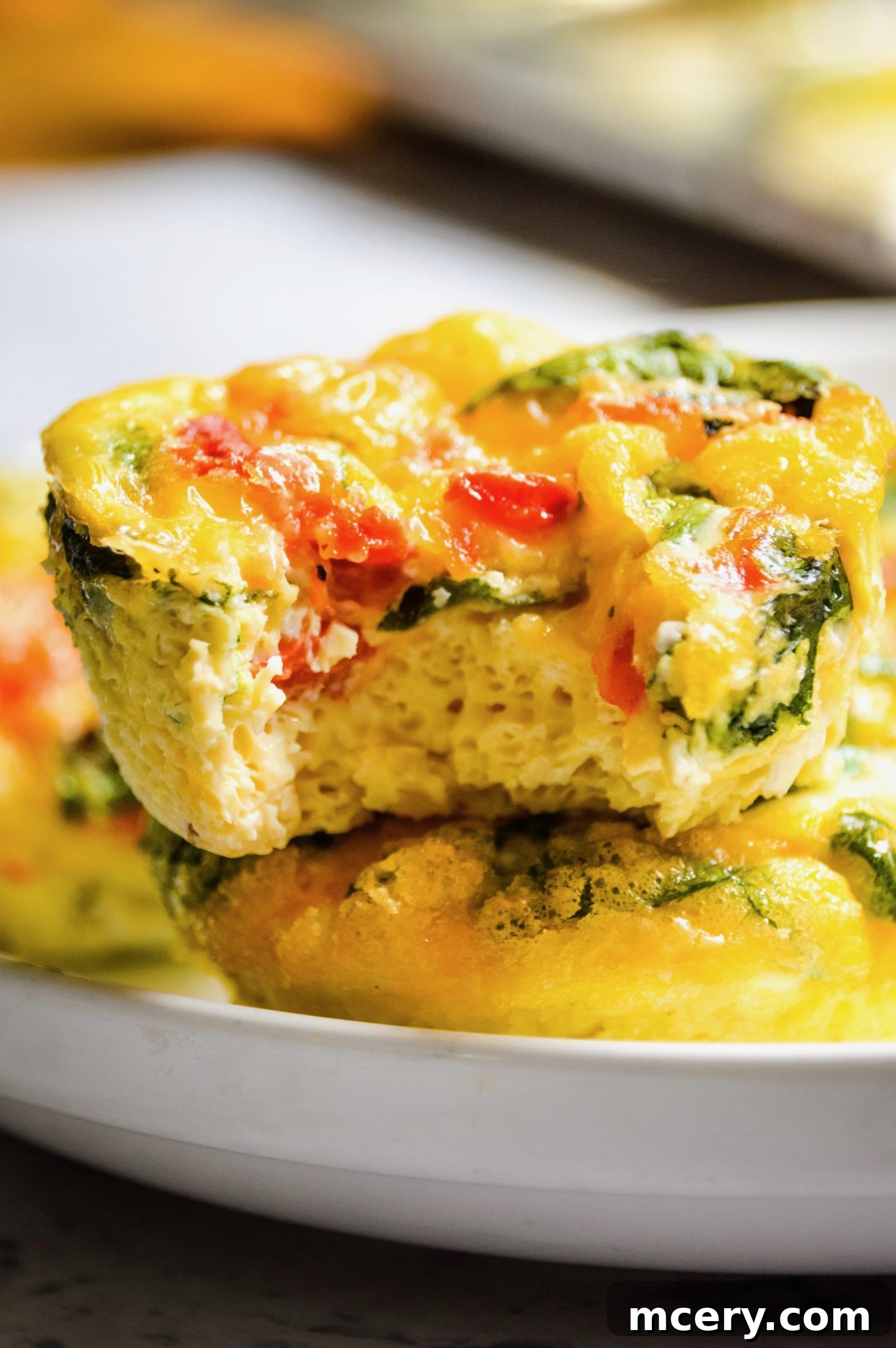Roasted Red Pepper & Spinach Egg Cups - Healthy Recipe