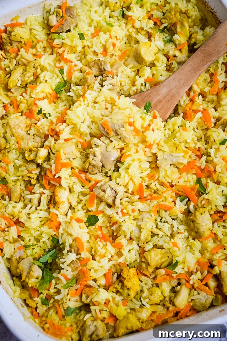 Savory Chicken Rice Oven Bliss 2 Classic Chicken and Rice Casserole, a comforting and hearty dish.