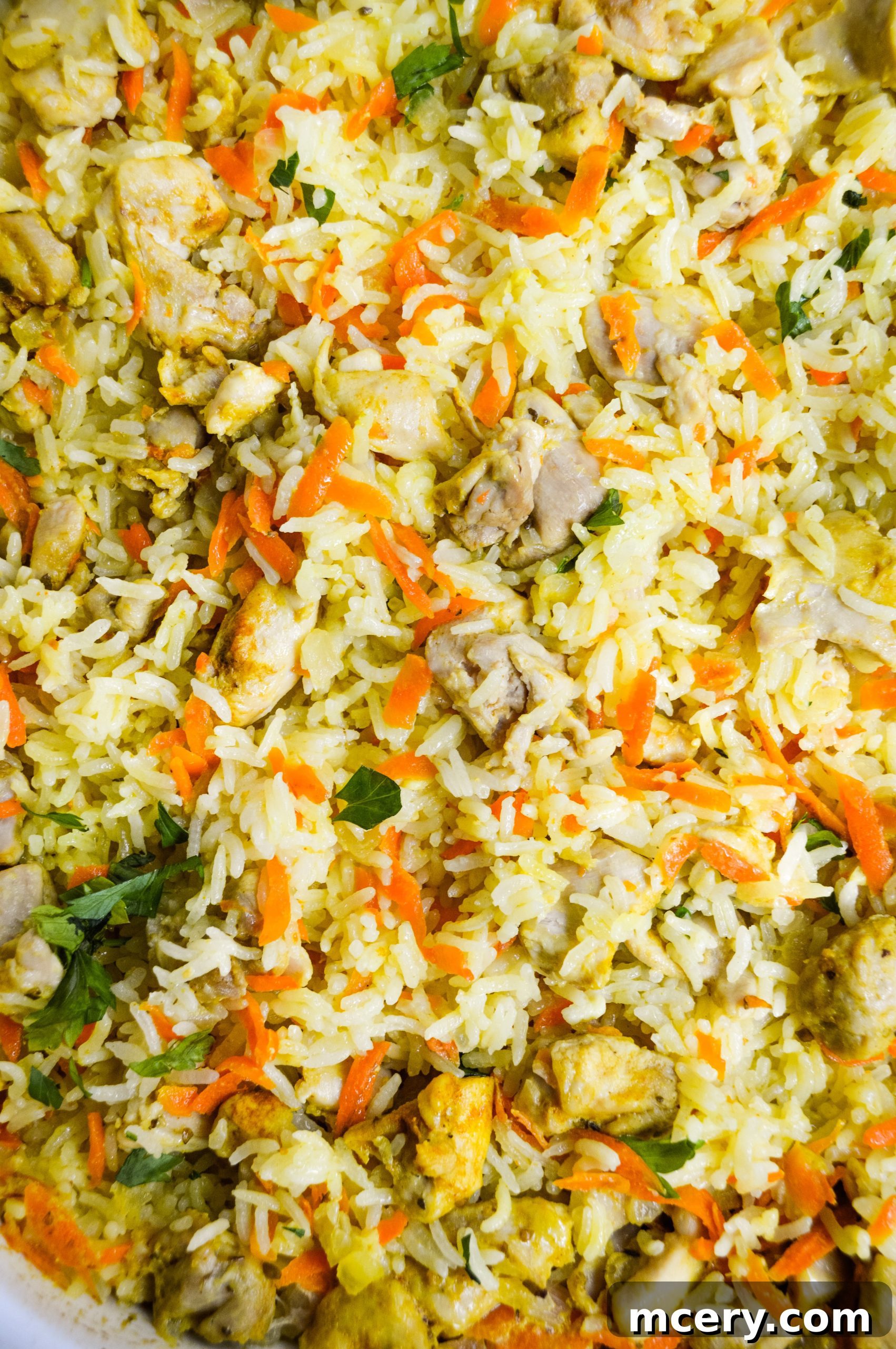 Savory Chicken Rice Oven Bliss 5 A freshly baked Chicken and Rice Casserole, ready to be served.