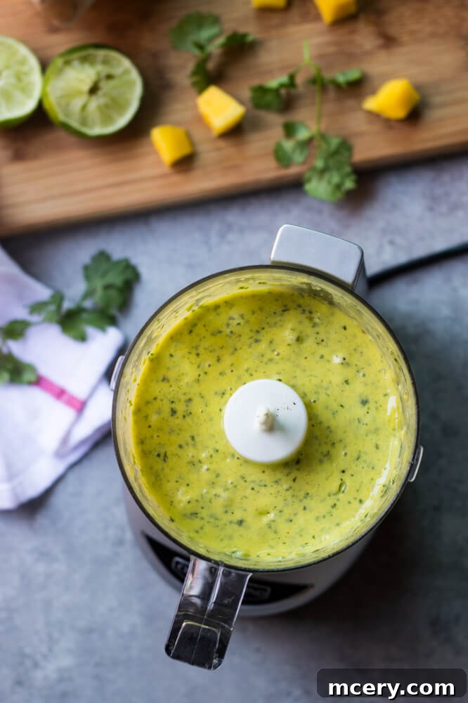Tropical Mango Drizzle 6 pureed mango salad dressing