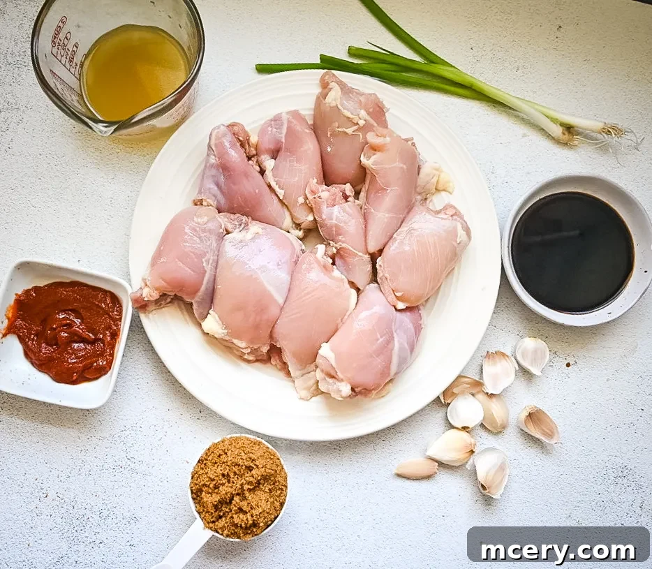 Sticky Garlic Brown Sugar Chicken 4 Baked chicken pieces with garlic brown sugar sauce.