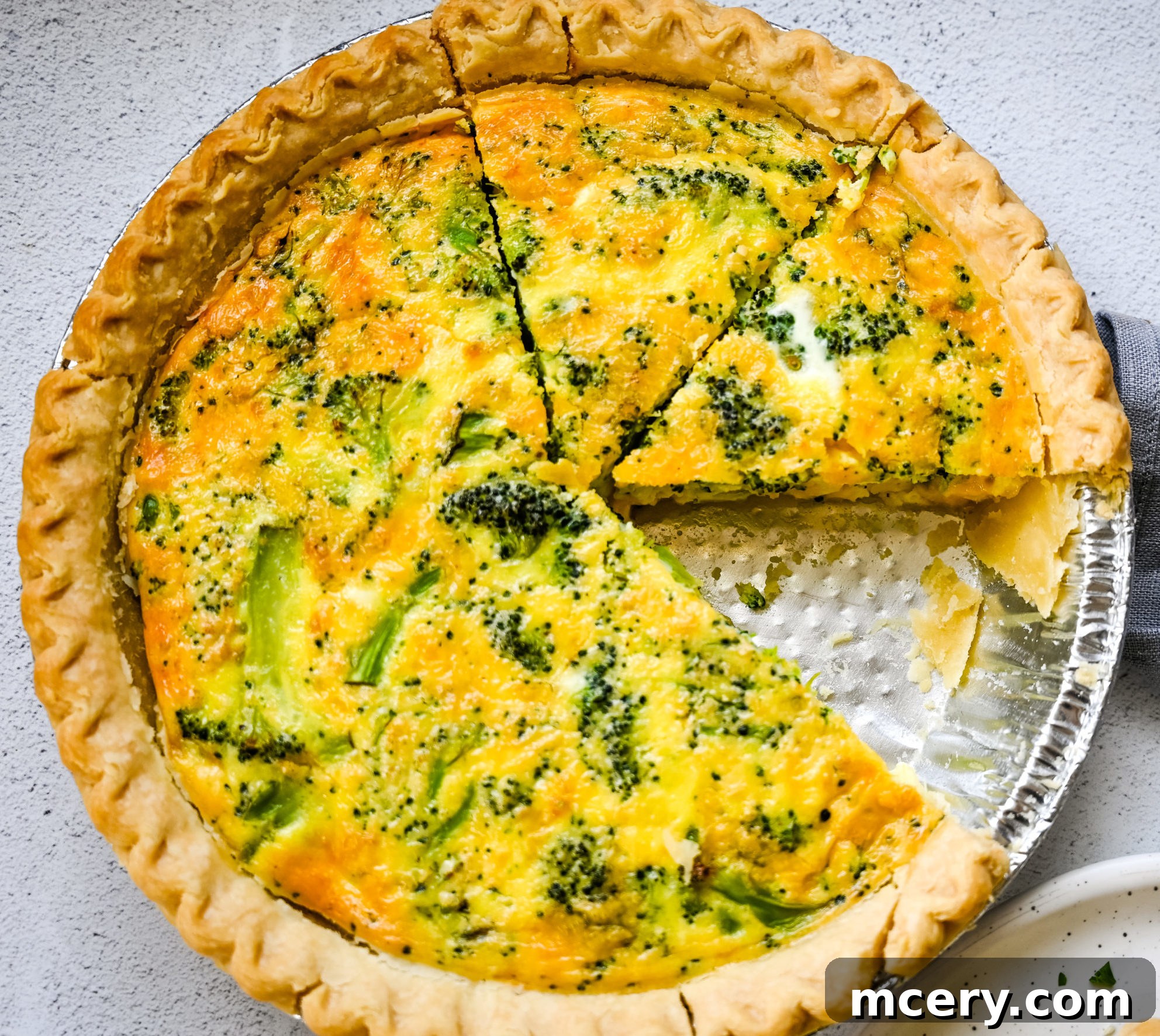 easy broccoli cheddar quiche