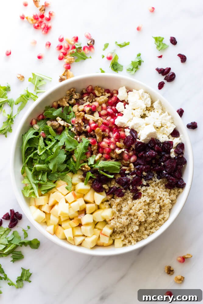 Vibrant Pomegranate Arugula Quinoa Salad 5 quinoa feta pomegranate salad