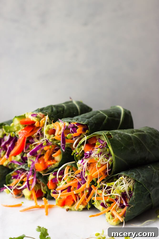 Fresh Garden Rolls 3 Close-up of freshly prepared healthy veggie rolls, highlighting the vibrant colors of the vegetables and creamy avocado mash inside.