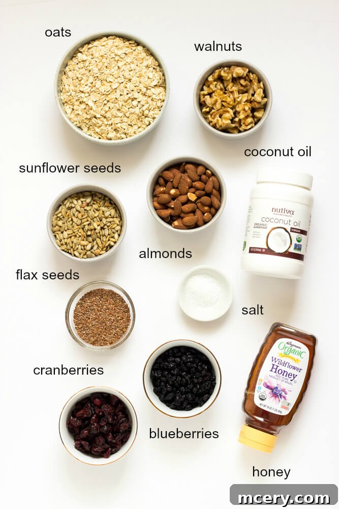 Addictive Crunchy Granola 3 ingredients for granola recipe