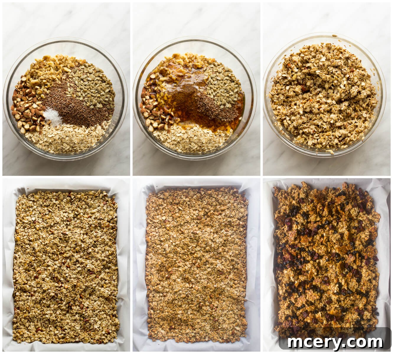 Addictive Crunchy Granola 4 step by step instructions on how to make granola