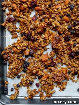 granola with berries