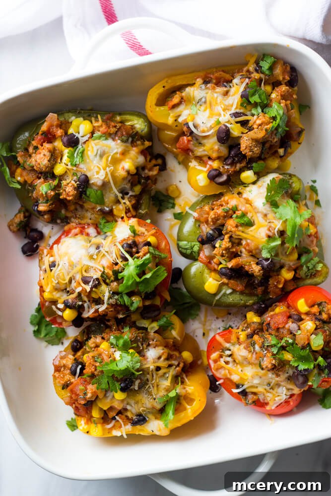 Ground Turkey Bell Pepper Boats 5 turkey stuffed bell peppers recipe