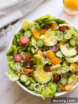 Our House Salad Recipe - the most easiest and delicious every day salad with zesty dressing