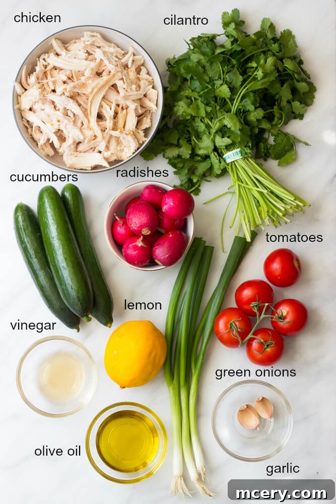 Sunshine Chicken Salad 3 Spring Chicken Salad - simple fresh ingredients tossed in a zesty vinaigrette | littlebroken.com @littlebroken