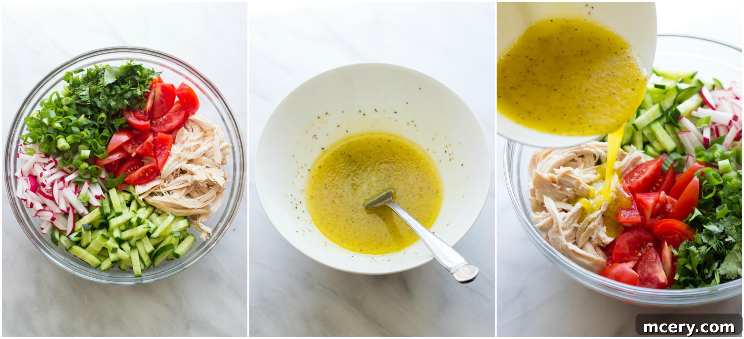 Sunshine Chicken Salad 4 Spring Chicken Salad - simple fresh ingredients tossed in a zesty vinaigrette | littlebroken.com @littlebroken