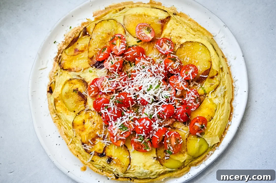 Effortless Egg Potato Frittata 8 The frittata baking in the oven, looking puffed and golden.