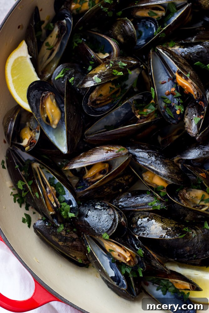 Zesty Garlic-Parsley Steamed Mussels 3 Easy steamed mussels recipe with minimal ingredients for maximum flavor