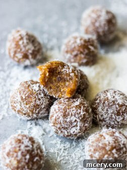 3-Ingredient Coconut Date Bites - only three simple ingredients to make these paleo and vegan friendly dessert | littlebroken.com