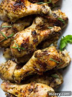 Easy Roasted Herb Chicken - the most delicious roasted chicken you will ever have. Super easy to make with hardly any clean up! | littlebroken.com @littlebroken
