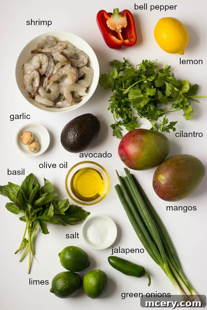 Island Mango Shrimp 3 ingredients for shrimp with mango