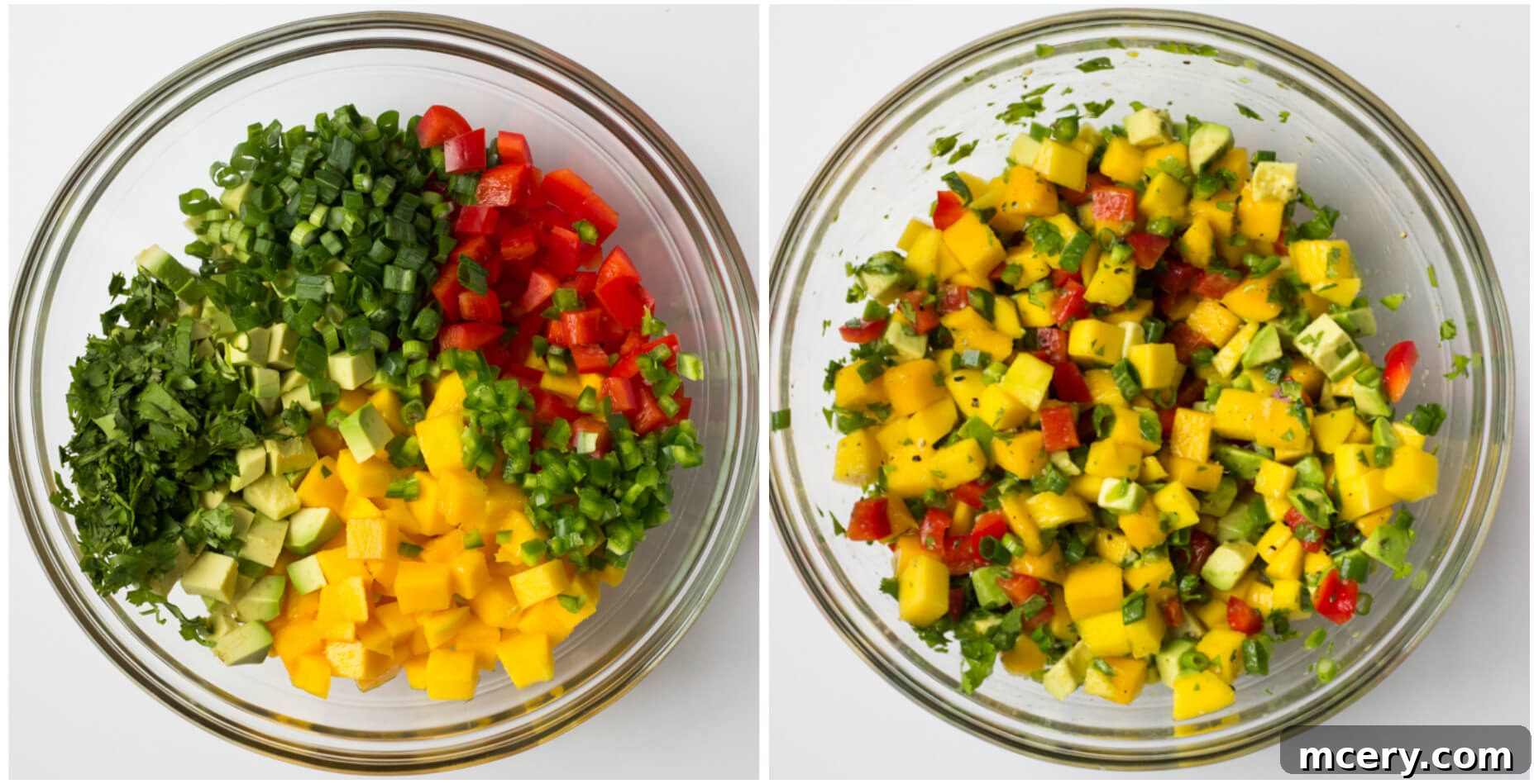 Island Mango Shrimp 5 mango salsa in a bowl